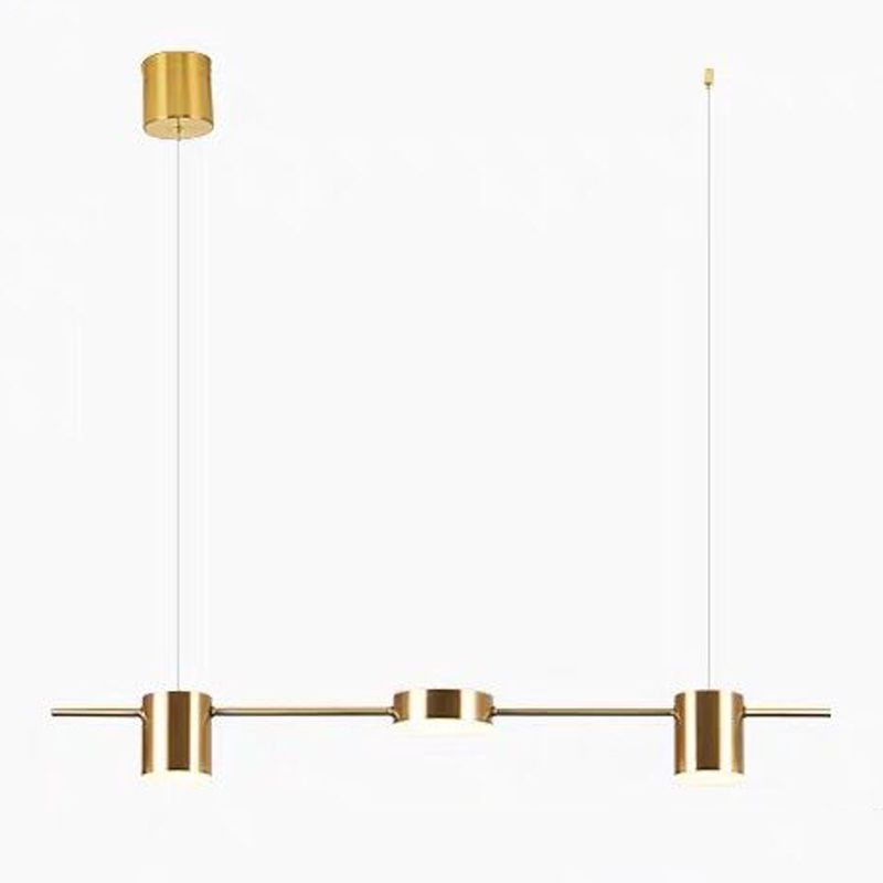 Moderne Stilzylinderform Island Lichter Metall Island Leuchten