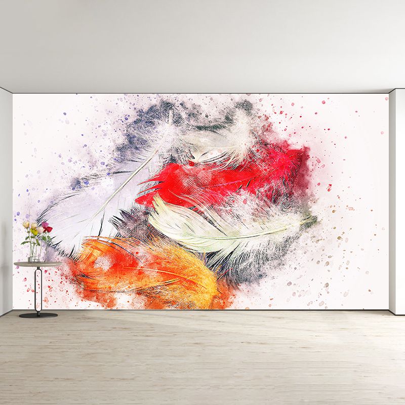 Environmental Illustration Mural Wallpaper Feather Indoor Wall Mural