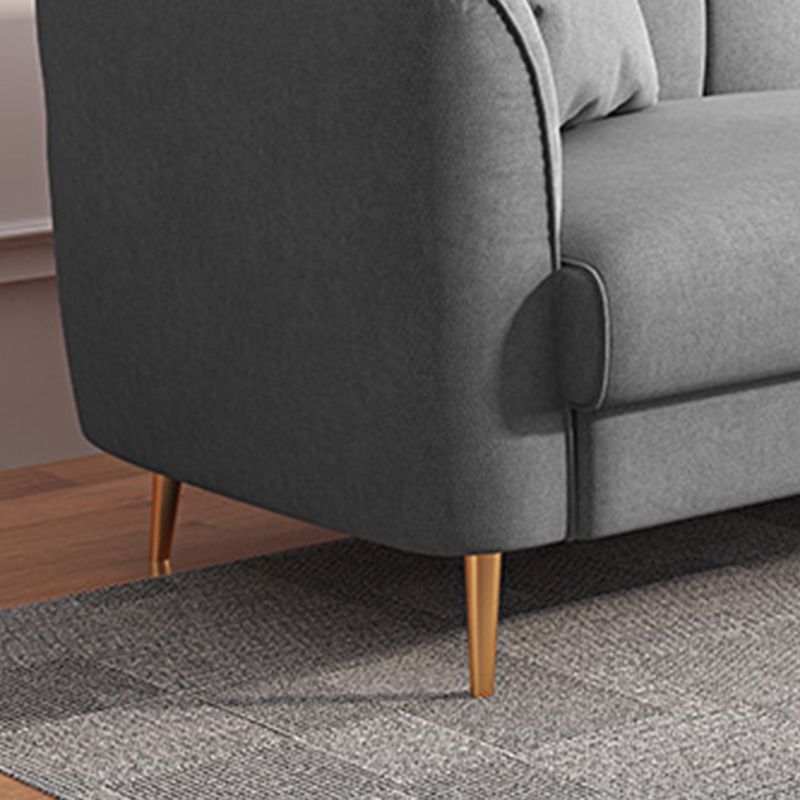 Stationary Living Room Flared Arm Standard Light-grey Modern Sofa