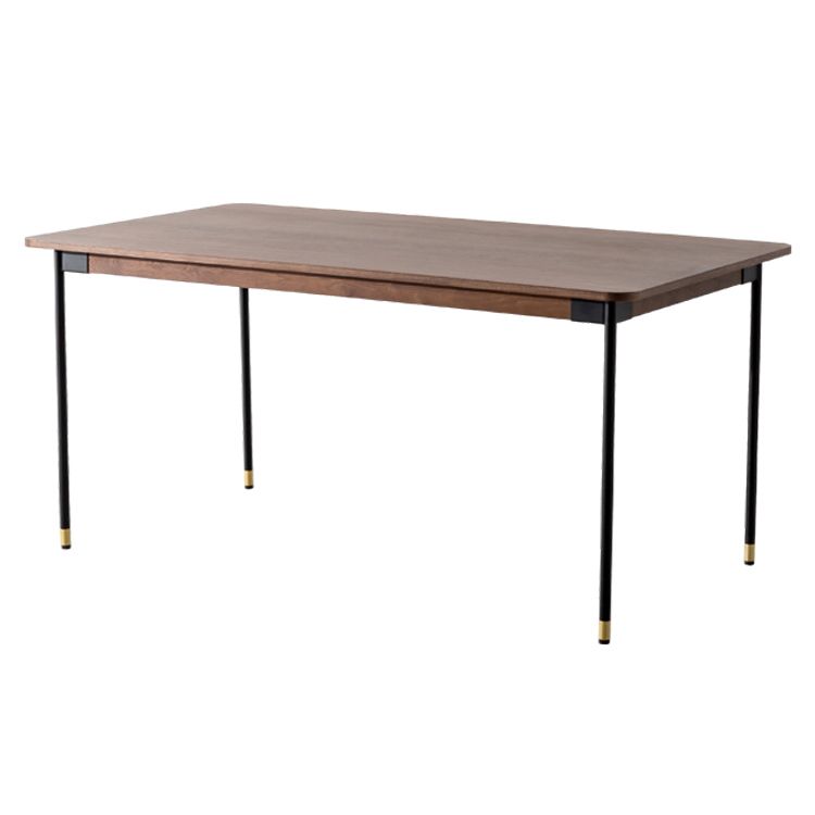 Mesa de madera sólida de pino rectángulo mesa de comedor de lujo en marrón con 4 patas para restaurante