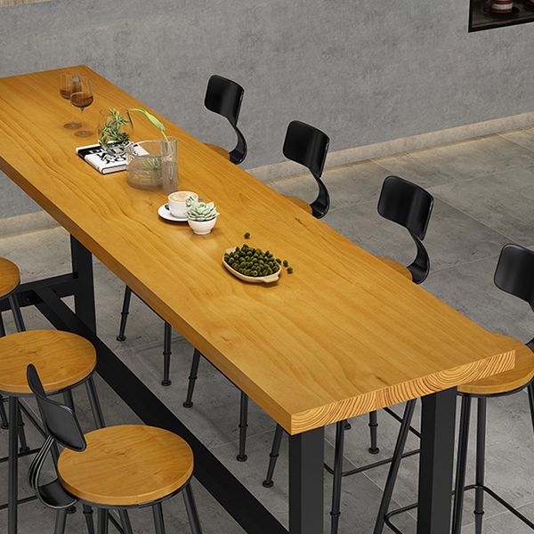 1/2/9 Pieces Industrial Pub Table Set Rectangle Bar Table and Armless Bar Stools