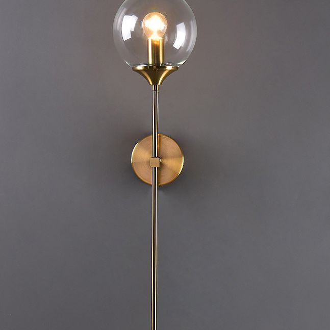 Retro -Nachtwandlampe Langarm Dekorative Glasball Innenwandbeleuchtung