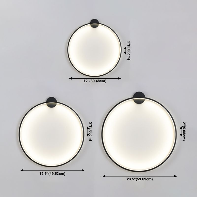 1 leggero illuminazione da parete in stile moderno in stile moderno per parete rotonda minimalista per letto per camera da letto