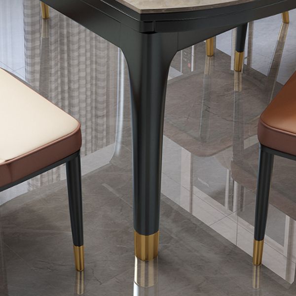 Traditional Luxury Round Dining Site Table Stone Drop-Leaf Dining Room Home Furniture