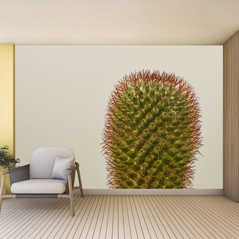 Cactus Plant Murals Wallpaper for Reading Room Bedroom, Custom Size Available