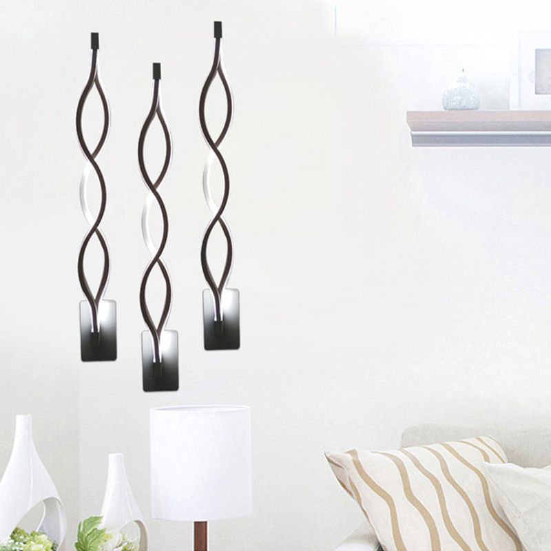 Creative Minimalist Style Linear Wall Sconce Aluminum 2 Lights Sconces