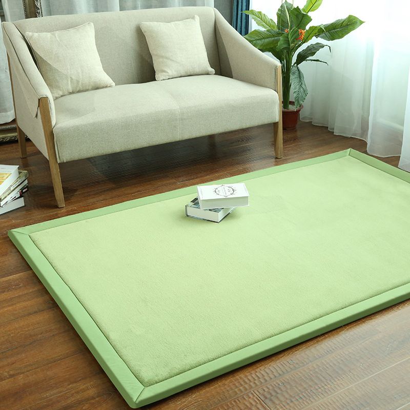 Casual Living Room Rug Multicolor Solid Color Area Carpet Synthetics Easy Care Stain-Resistant Indoor Rug