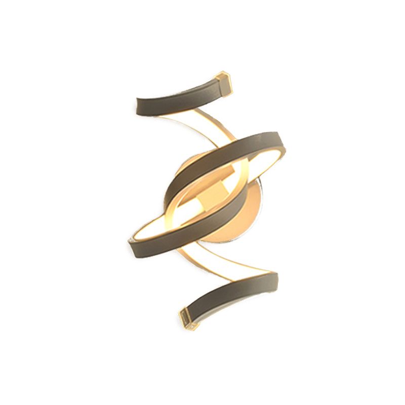 Ivory Ribbon Wall Light Sconce Minimalism LED Acrylic Wall Mounted Lighting for Bedroom