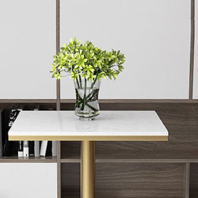 Stone Bar Table Glam Pedestal Bar Height Pub Table for Indoor