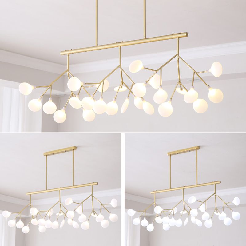 Modern Style Firefly Island Pendant Simple 27 Lights Island Light for Dining Room