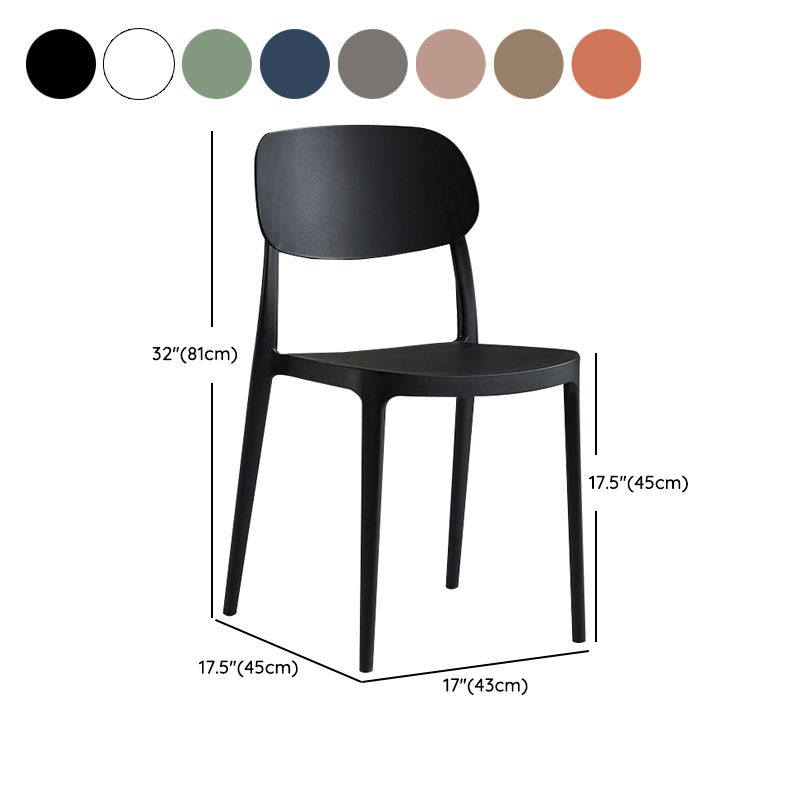 Modern Indoor Stacking Side Chair Plastic Frame Chair with Upholstered