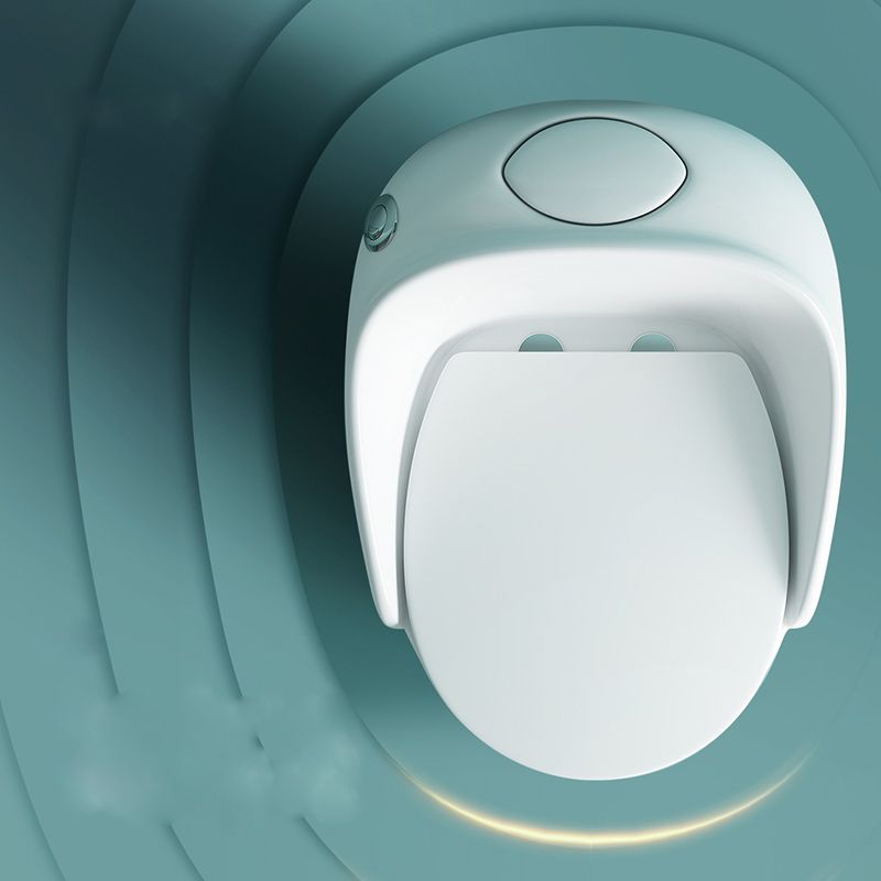 Modern Floor Mount Flush Toilet Ceramic Siphon Jet Urine Toilet with Seat for Bathroom