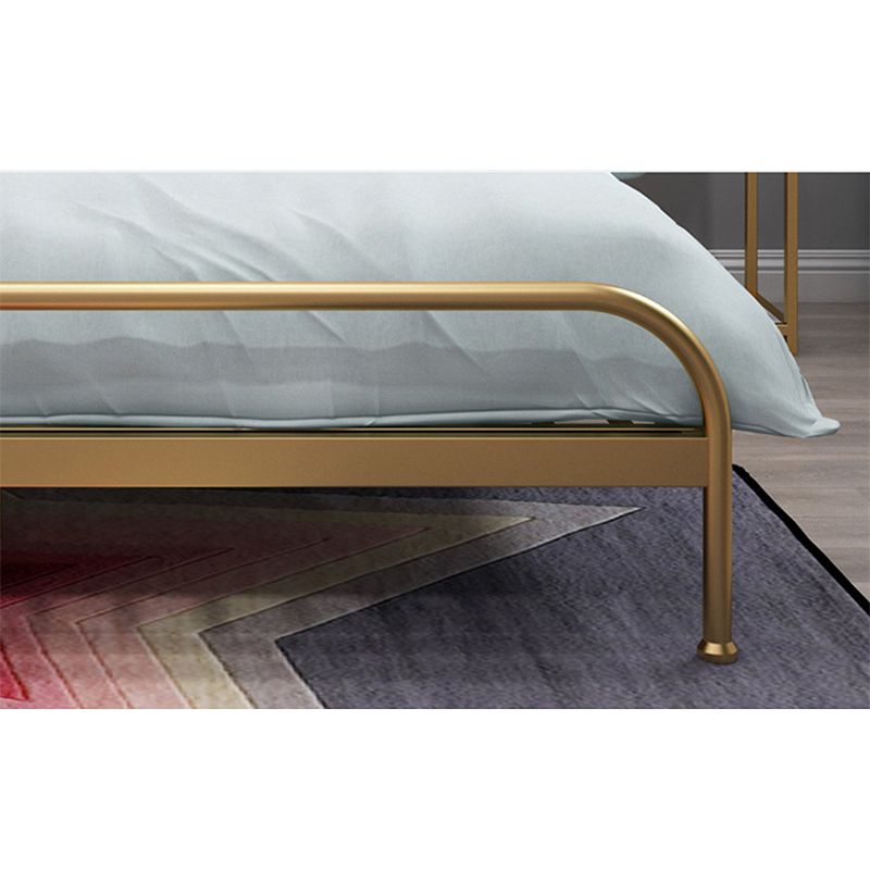 Glam Simple Metal Open-Frame Bed Upholstered Wire-Grid Bed Frame