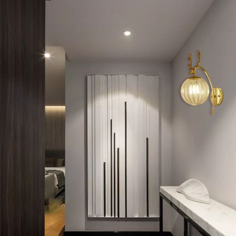 Modern Wall Sconce Lighting Glass 1 Light Wall Lighting Fixtures for Dining Room