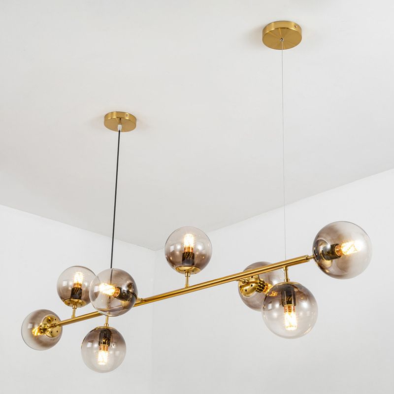 Glass Globe Island Chandelier Light Contemporary Style Chandelier Lighting Fixture