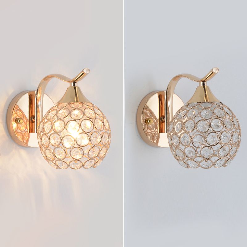 Light montata in oro minimalista in stile muro di fulmine a muro di cristallo