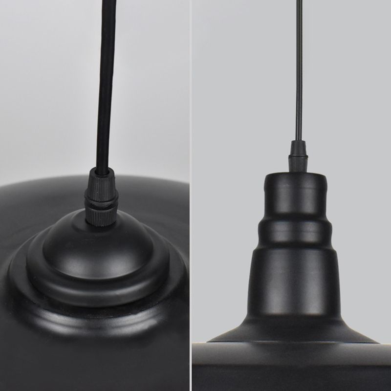 Modern Industrial Barn Shade Hanging Light, Metal 1-Light Pendant Lighting