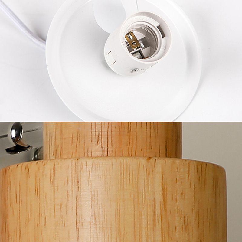 1 Bulb Cylindrical Wall Light Contemporary White Metal Rotatable Sconce Light Fixture for Corridor