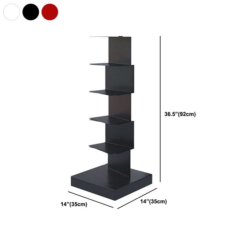 Modem Metal Bookshelf Geometric Shelf Bookshelf for Home Office 13.8" W