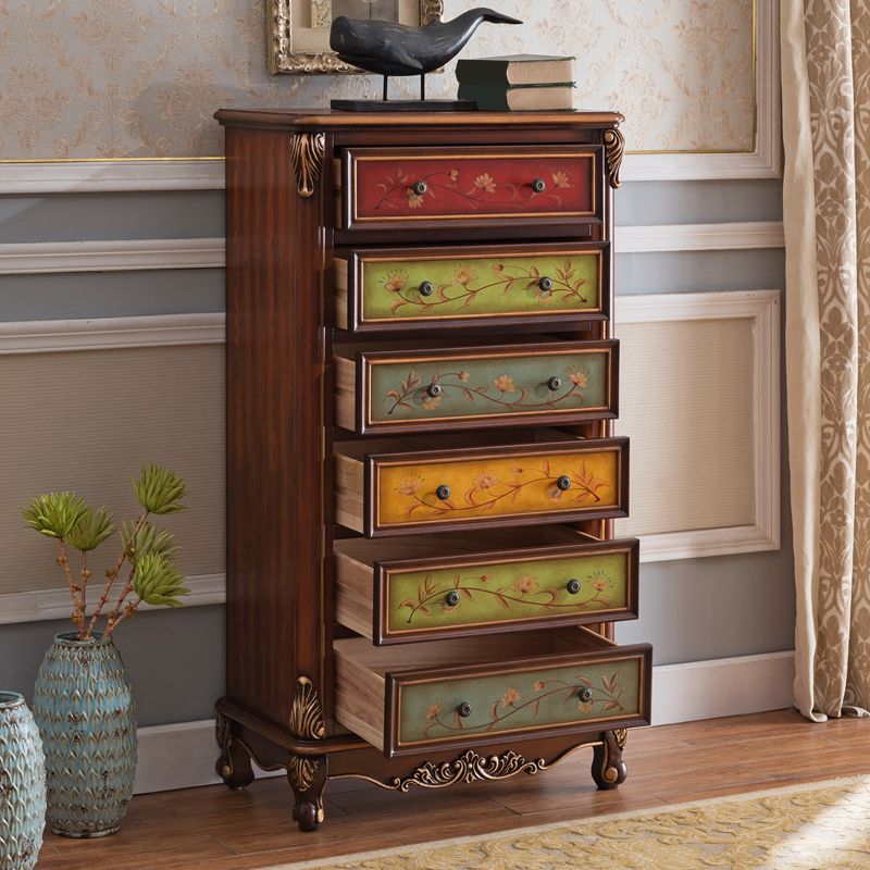 Classic Glam Storage Chest Solid Wood Storage Chest Dresser with 4/5/6 Drawers