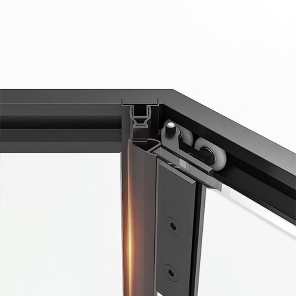 Full Frame Single Sliding Shower Door Clear Glass Shower Door