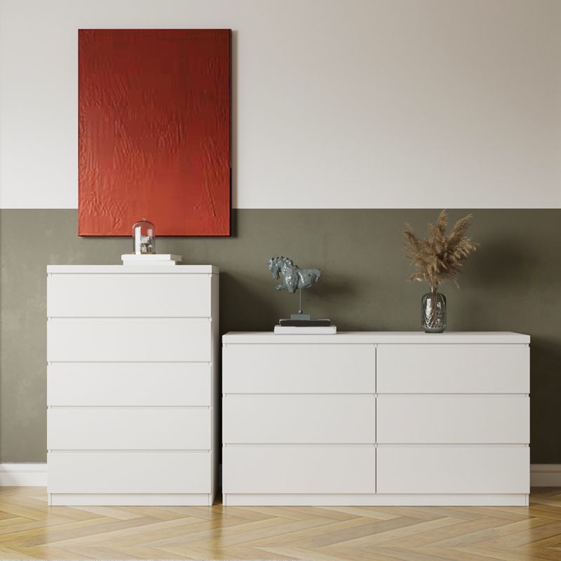 Horizontal Double Dresser Modernism Storage Dresser with 6 Dressers for Home