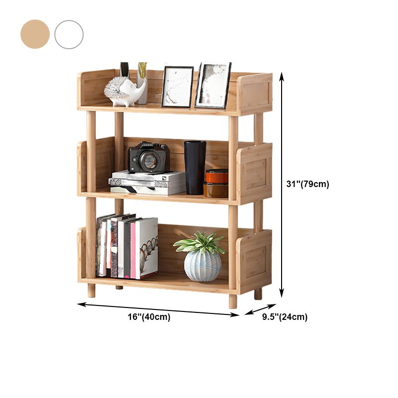 Scandinavian Style Bookshelf Open Back Engineer Wood Bookcase for Office