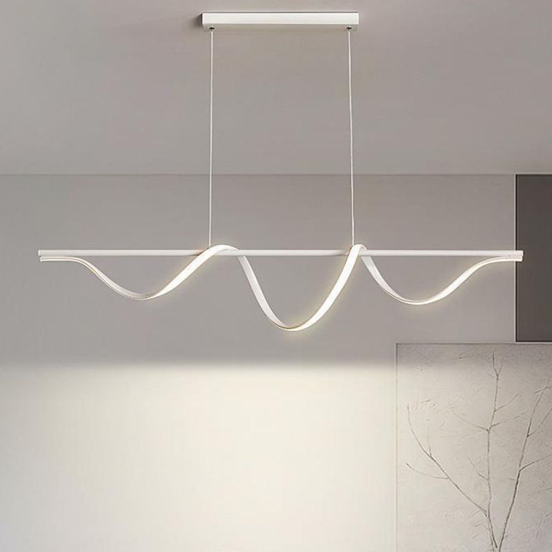 White Kitchen Island Lighting Modernism LED Ceiling Light for Hallway