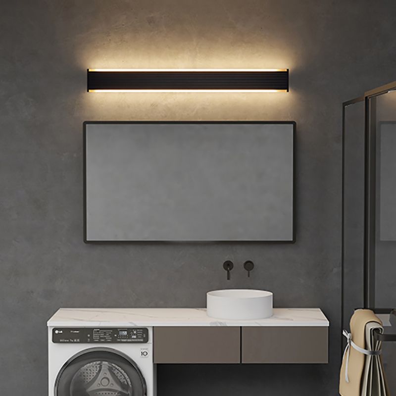 Mur de l'aluminium moderne bande lumineuse 2 lumières applique murale en noir pour la cage d'escalier