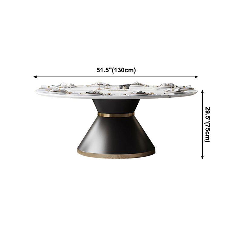 Round Pedestal Dining Site Table Traditional Luxury Dining Table for Indoor