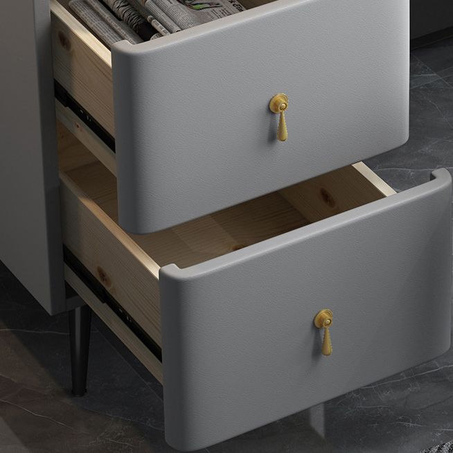 Bedroom Make-up Vanity 31.1" High Modern Dressing Table in Gray