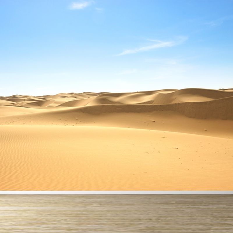 Endless Dune Sea Mural Wallpaper Living Room Desert Scene Wall Covering, Made to Measure