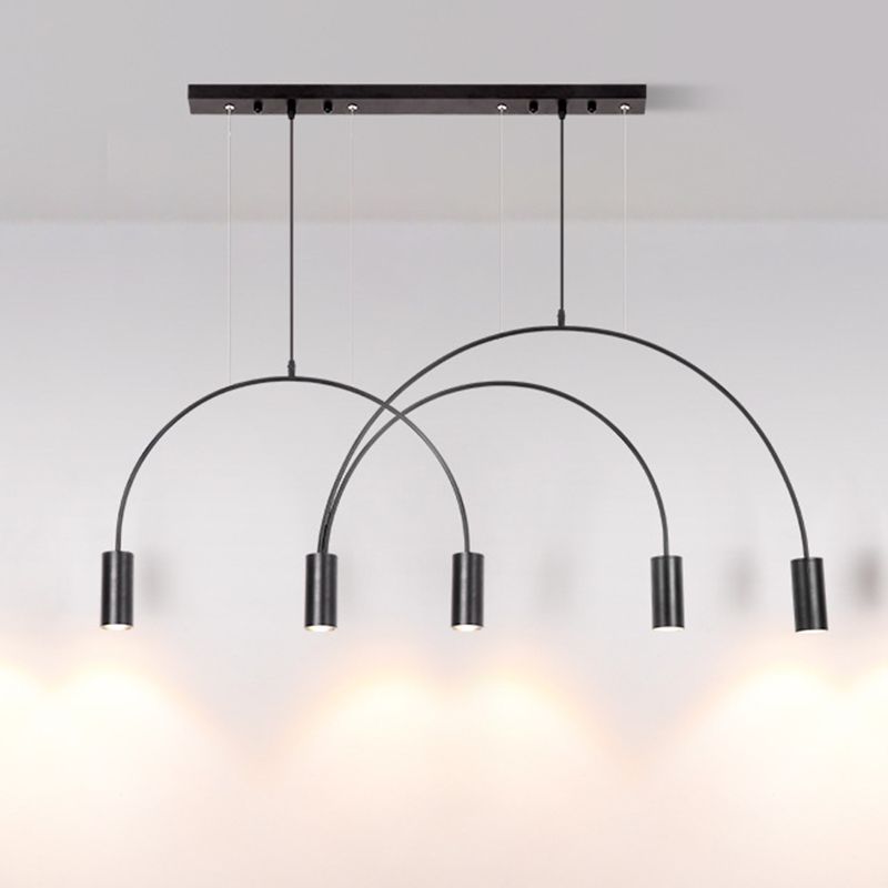 Modern Pendant Lighting for Kitchen Island Linear Island Lighting in Metal