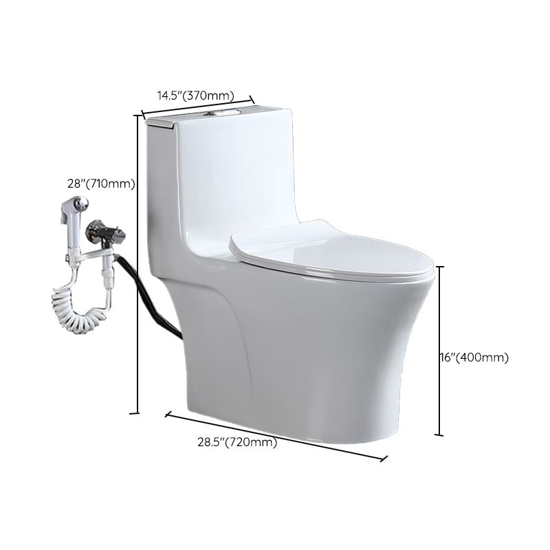 Traditional White Flush Toilet Spray Gun Included Urine Toilet for Bathroom