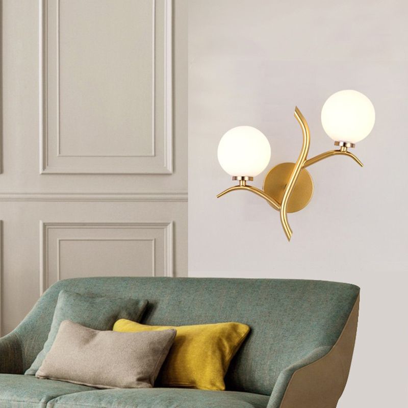 Modernist Wall Sconce 2-Light Sconce Lamps with Metal for Bedroom
