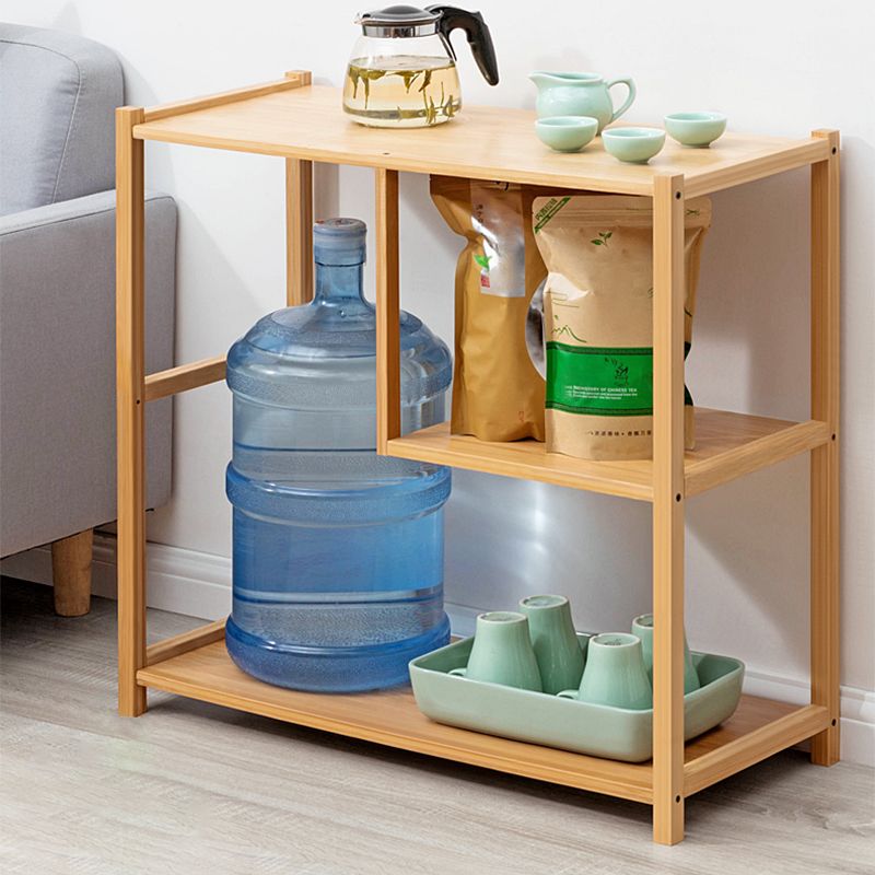 11" Wide Contemporary Corner Table Wood Natural Accent Side Table