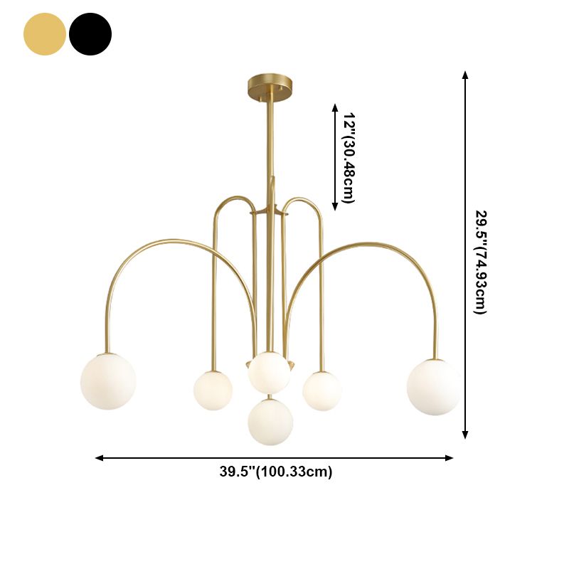 Modern Metal Chandelier Light Multi-Head Suspension Pendant Lamp for Living Room