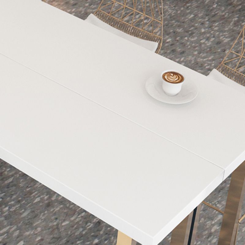 Modern Solid Wood Bar Table Rectangle Dining Table for Living Room