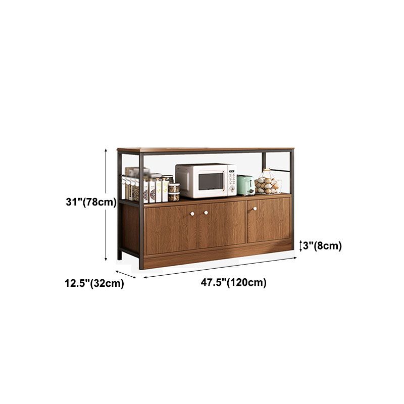 Modern Style Sideboard Metal Open Storage Sideboard for Kitchen Dining Room