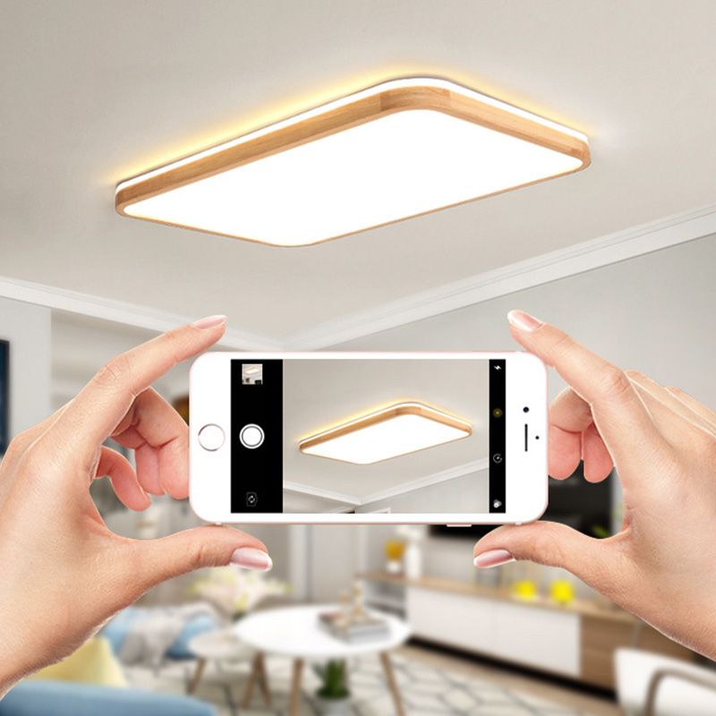 Soporte de montaje de luz de montaje moderno 1-Luz de techo de montaje a ras de la sala de estar con sombra acrílica