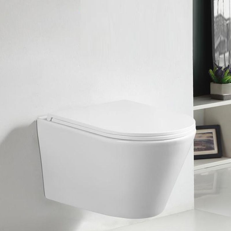 Contemporary Wall Hung Toilet Bowl White Seat Included Urine Toilet for Bathroom