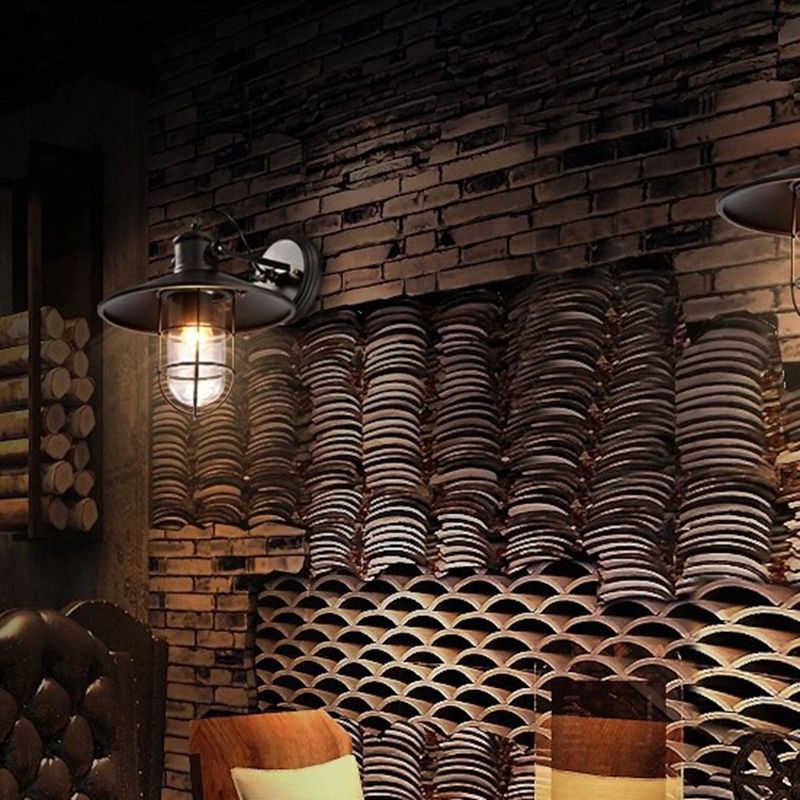 Industrial Metal Shade Wall Lamp Minimalism Wall Sconce Lighting Fixture for Bedroom