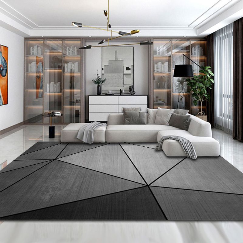 Minimalistischer Wohnzimmer Teppich Multi-Farbanlage gedruckter Innenteppich nicht rutschfestem Fleckenresistent Easy Care Area Teppich