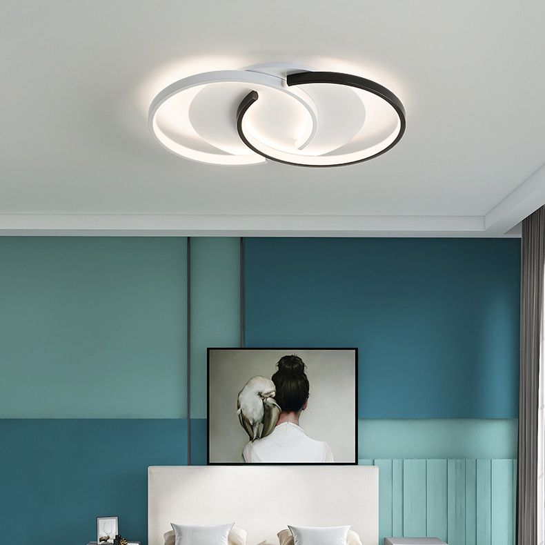 Plafoniera moderna e minimalista a LED lineare da incasso in ferro battuto con paralume in silicone