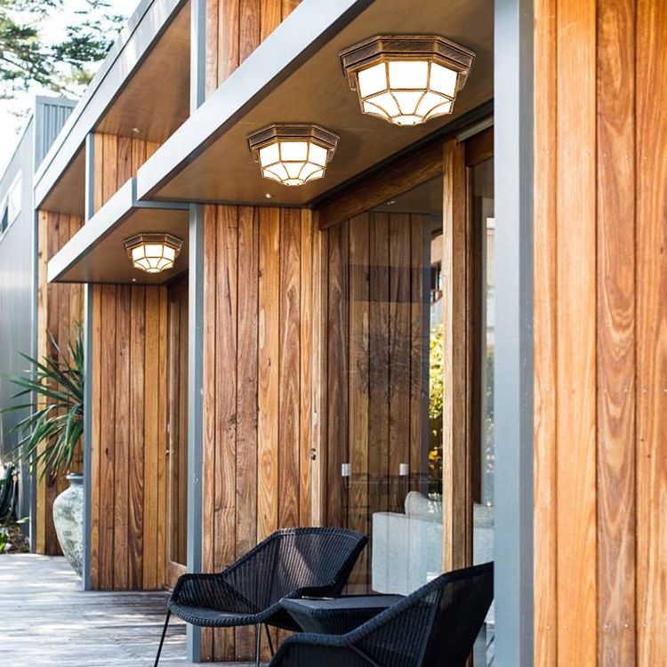 Lámpara LED de montaje empotrado resistente al agua, lámpara de techo de estilo Simple moderno para balcón al aire libre