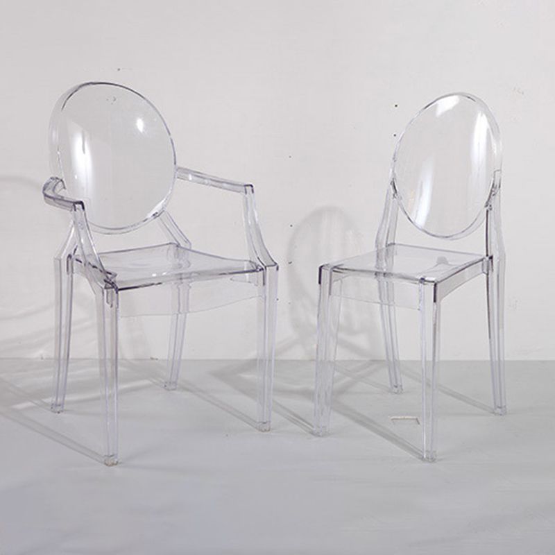 Silla de comedor de plástico de estilo nórdico, sillón de comedor apilable para uso en restaurantes