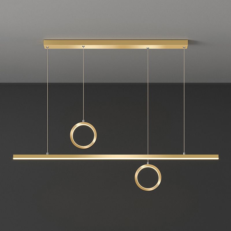 3-Lights Modernist Island Pendants Metal Pendant Lights for Living Room