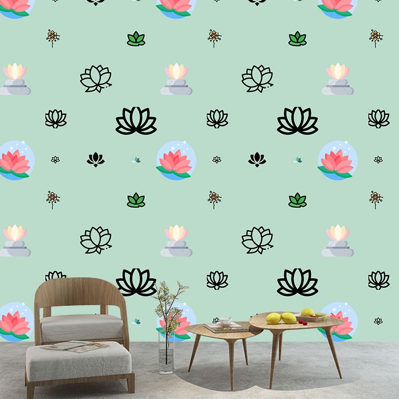 Mural Wallpaper Plant Pattern Environment Friendly Living Room Wall Mural