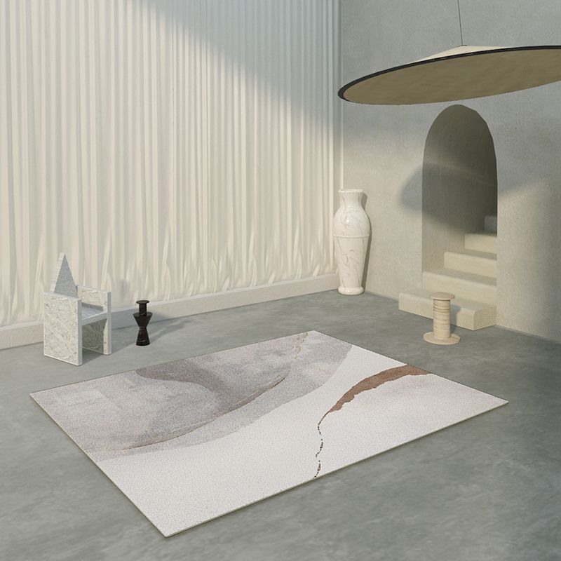 Grey Modern Rug Blending Graphic Rug Non-Slip Backing Rug for Drawing Room
