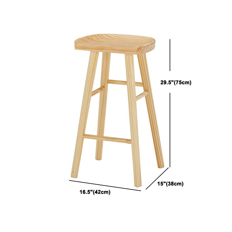 Rectangle Solid Wood Counter Set 1/2/3 Pieces Glam Counter Height Set in Natural